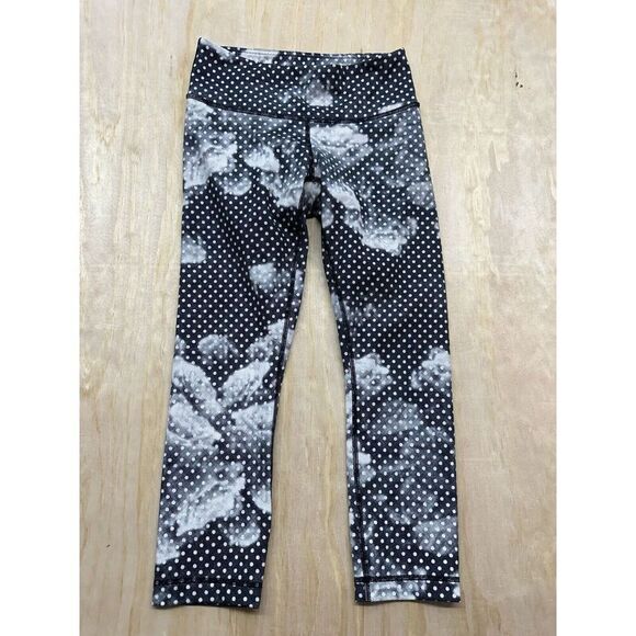 Lululemon Wunder Under Crop II Full-On Luon Dottie Dream Rose Womens 4 Leggings - Picture 1 of 4